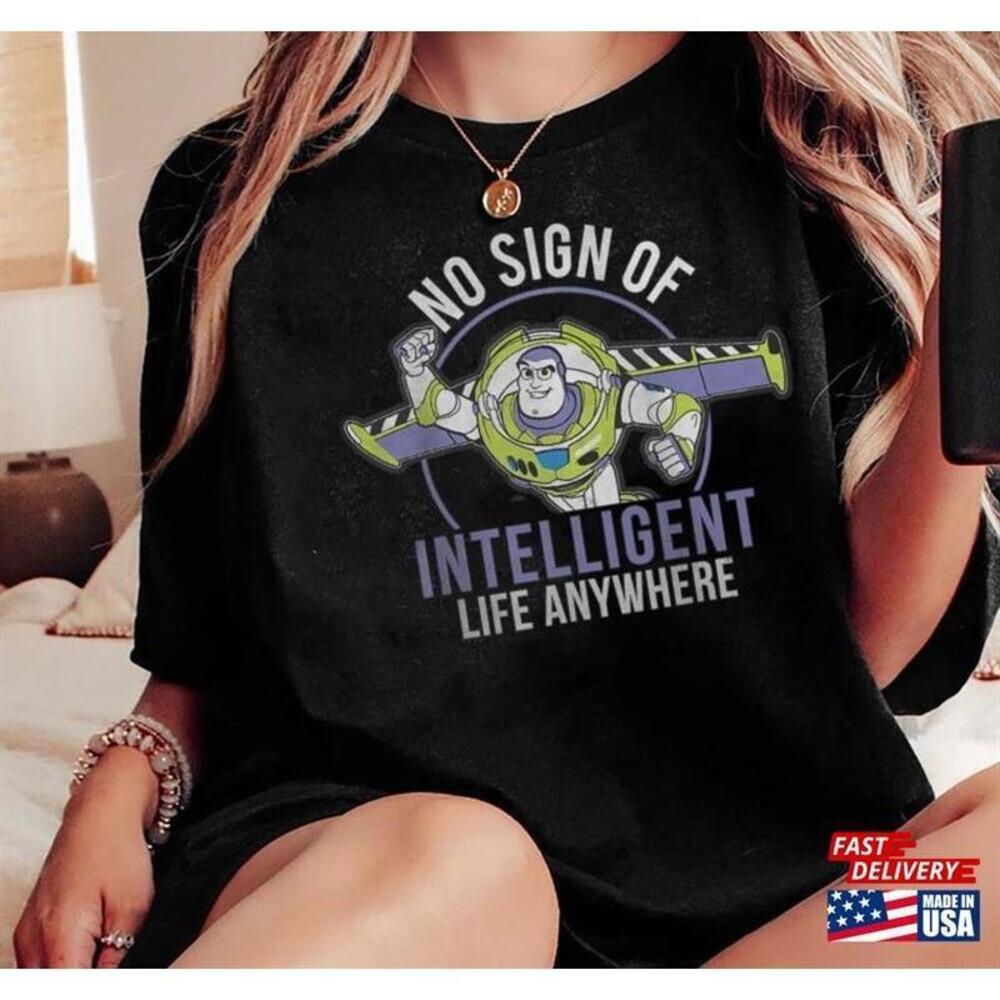 Pixar Toy Story Buzz Lightyear Intelligent Life Disney 2023 Tshirt Classic